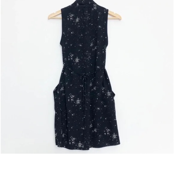 Aritzia Wilfred Sabine Dress XS Black & Birch Galaxy Print - Picture 4 of 6